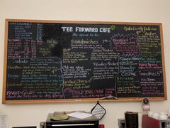A menu of Ten Forward Café