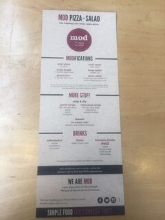 A menu of MOD