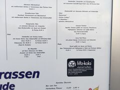 A menu of Strandterrassen Steinhude