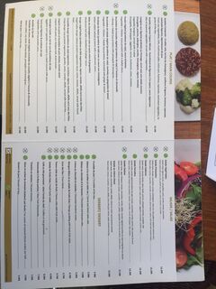 A menu of Veget'Halles
