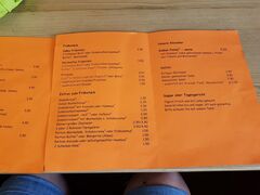A menu of Café Miteinander
