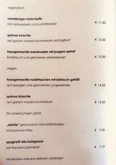A menu of Hotel Viktor