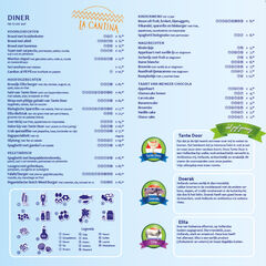 A menu of La Cantina
