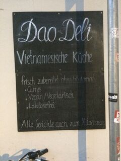 A menu of Dao Deli