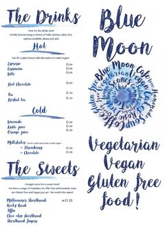 A menu of Blue Moon Langholm