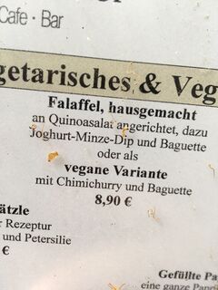 A menu of Hasbergscher Hof