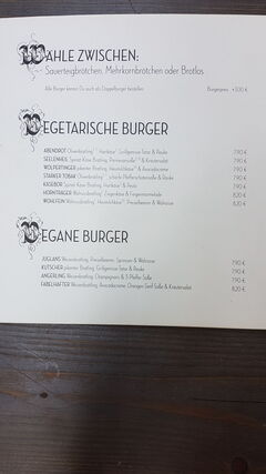 A menu of Hans im Glück, Augustusplatz