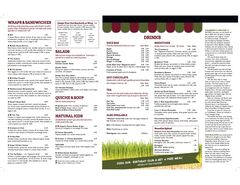 A menu of Cranberry's Grocery & Eatery