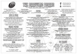 A menu of The Drawing Board