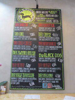A menu of The Black Dog
