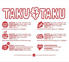 A menu of Taku-Taku, Norrsken House