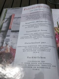A menu of Bracks Nudelhaus Winterberg