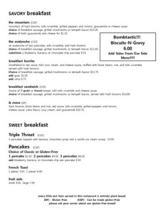 A menu of Vertical Diner on 1st