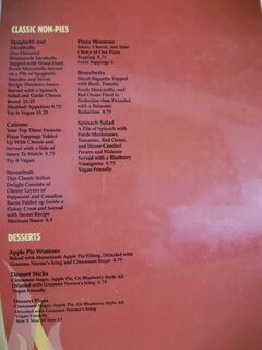 A menu of Guido's First Ave Pizza