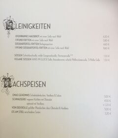 A menu of Hans im Glück, Braubachstraße