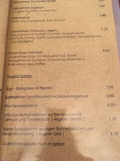 A menu of Trömel