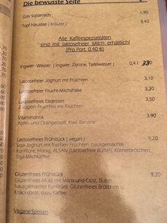 A menu of Trömel