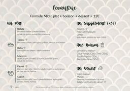 A menu of Levantine