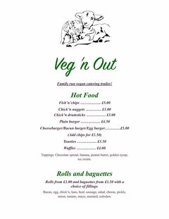 A menu of Veg'n Out