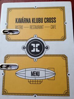 A menu of Cross Club
