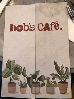 A menu of Bob's Café, Muswell Hill