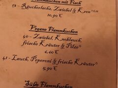 A menu of Zur geflickten Trommel