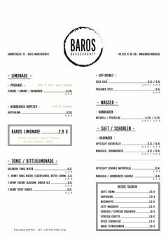 A menu of Baros