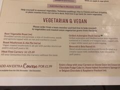 A menu of Toby Carvery Hilsea