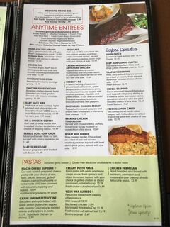 A menu of The Eatery