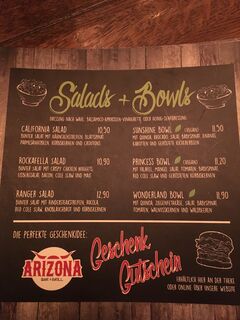 A menu of Arizona