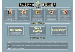A menu of Buddha Bowls