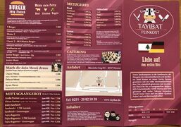 A menu of Tayibat