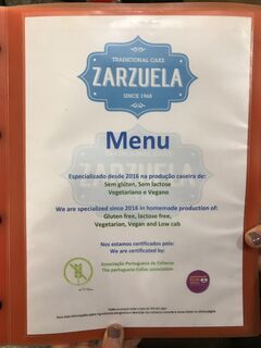 A menu of Zarzuela