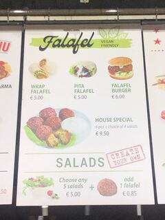 A menu of Falafel Street