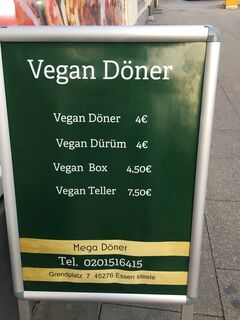 A menu of Mega Döner