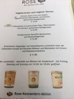 A menu of Gasthof Friedrichshöhle