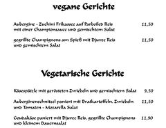 A menu of Gasthaus Löwen