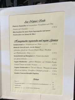 A menu of Zum Kühlen Grund