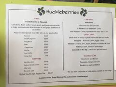 A menu of Huckleberries
