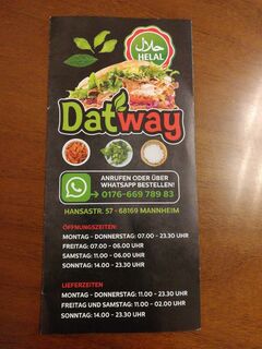 A menu of Datway