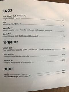 A menu of freistil