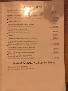 A menu of Vrata O'grada