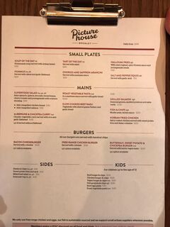 A menu of Bromley Picturehouse