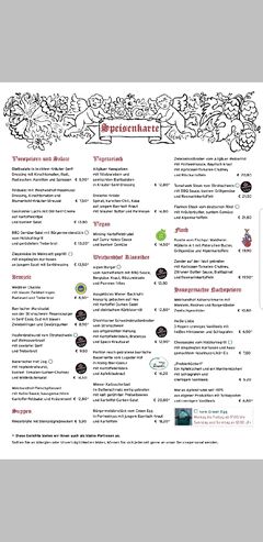 A menu of Weichandhof