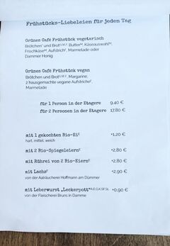 A menu of Koffje een Welt