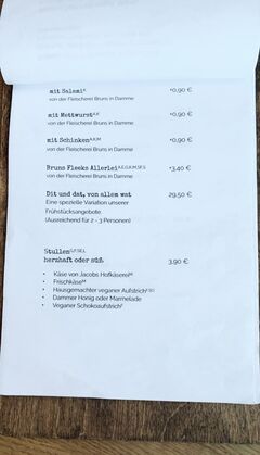 A menu of Koffje een Welt