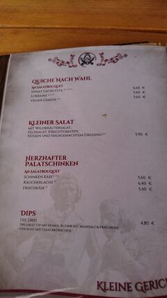 A menu of Märchencafé