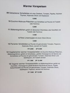 A menu of Ronja