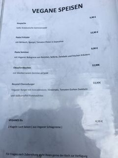 A menu of Die Insel Bastei am Rhein