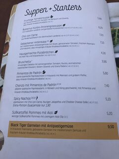 A menu of Alex, am Schloss